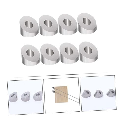 jojofuny 8Pcs Stainless Steel Angle Beveled Washers for Cable Railing Heavy Duty Deck Post Base Fittings for Round Curve Surfaces Durable Connection for DIY Projects in Saudi Arabia