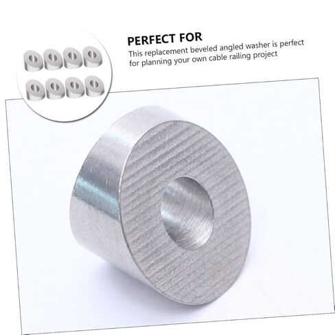 8Pcs Stainless Steel Angle Beveled Washers for Deck Post Base Stair Railing Accessories Easy Install for DIY Cable Railing Projects for Indoor Outdoor Use in Saudi Arabia