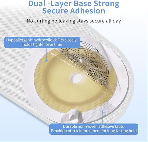 100 PCS Colostomy Bags, One-Piece Drainable ostomy Bag, Ostomy Supplies, 20mm-65mm, Opening for Ileostomy Stoma Care Cut-to-Fit in Saudi Arabia