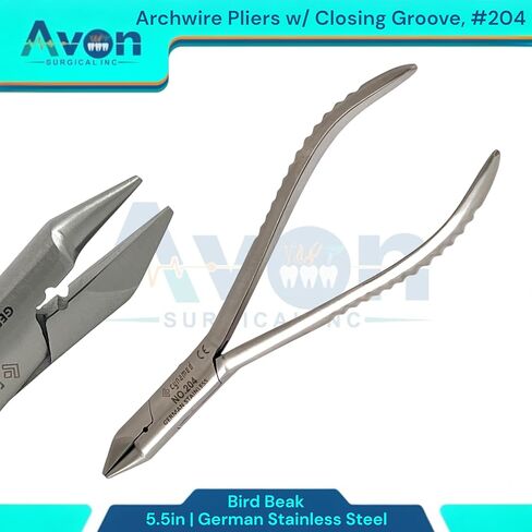 5.5in Dental Pliers for Adjusting, Bending, Loop Forming, and Clasp Making Ortho Wire - Dental Brace Wire Pliers | German Stainless Steel (No. 203-5.5" Bird Beak Pliers) in Saudi Arabia