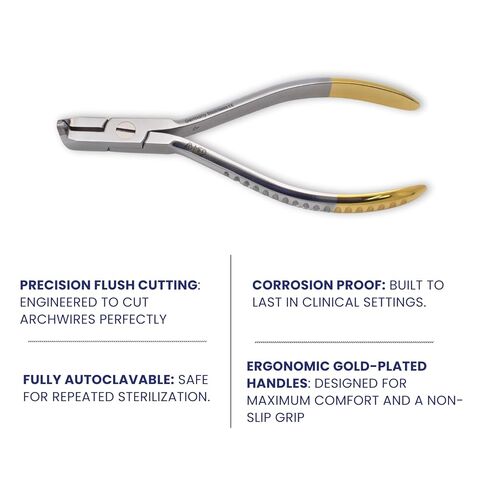 B MED INSTRUMENTS Distal End Cutter TC 5.5" - Tungsten Carbide Orthodontic Wire Cutter - Precision Hard Wire Cutting Pliers for Braces & Archwires - Premium Stainless Steel, Autoclavable in Kuwait