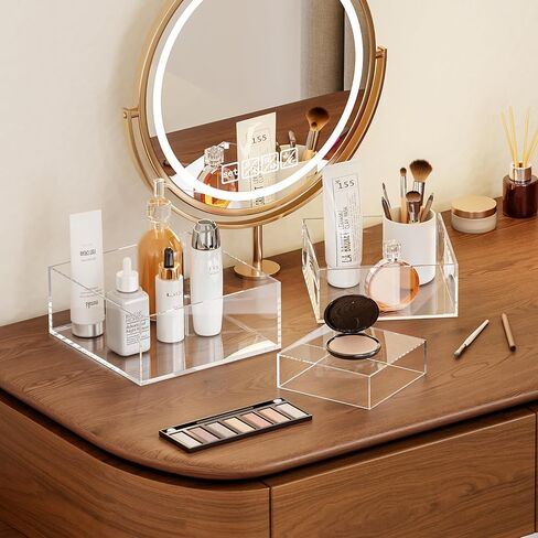 3 عبوات من صناديق الأكريليك المكعبات الأكريليك لرافعات بوفيه الطعام وحوامل تزيينية من 6 بوصات إلى 10 بوصات مع قيعان مجوفة 3 أحجام لحفلات تقديم الطعام والحلوى in Kuwait