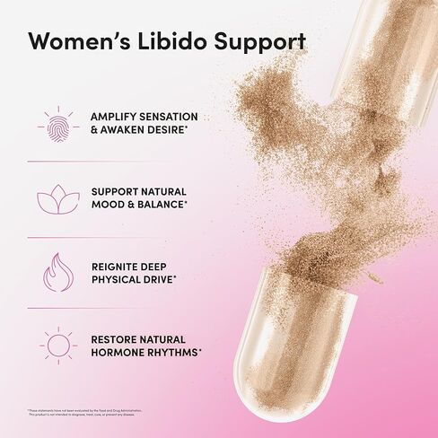 Libido Support for Women - Fast Acting with Hornygoatweed Women & Maca to Boost Mood, Passion & Intimacy - Female Hormone Balance & Womens Libido Support for Confidence & Desire - 60 Capsules in Saudi Arabia