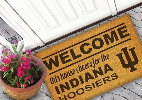 KH Sports Fan Indiana Hoosiers Welcome Coir Doormat, 18x30 Inches, Hoosiers Outdoor Rug; Display Your Team Spirit with This Unique Indiana Hoosiers Doormat in Saudi Arabia