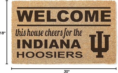 KH Sports Fan Indiana Hoosiers Welcome Coir Doormat, 18x30 Inches, Hoosiers Outdoor Rug; Display Your Team Spirit with This Unique Indiana Hoosiers Doormat in Saudi Arabia
