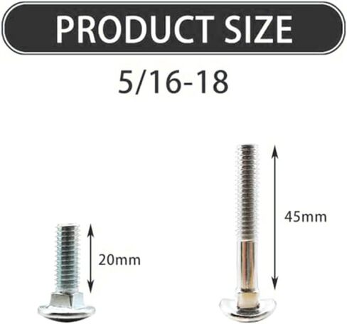 T-Handle Bolt Replacement Kit with Black Handles and Silver Bolts for Maxpower 339067 689-00600 and Compatible for Part Numbers 106-4161 92-2260 38581 38582 Fits Lawn Mowers Snow Throwers in Kuwait