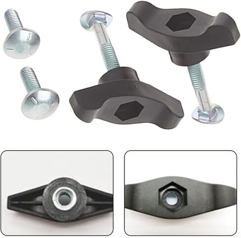 T-Handle Bolt Replacement Kit with Black Handles and Silver Bolts for Maxpower 339067 689-00600 and Compatible for Part Numbers 106-4161 92-2260 38581 38582 Fits Lawn Mowers Snow Throwers in Kuwait