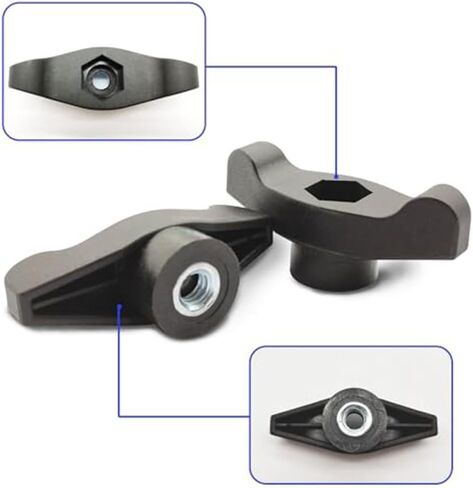 T-Handle Bolt Replacement Kit with Black Handles and Silver Bolts for Maxpower 339067 689-00600 and Compatible for Part Numbers 106-4161 92-2260 38581 38582 Fits Lawn Mowers Snow Throwers in Kuwait