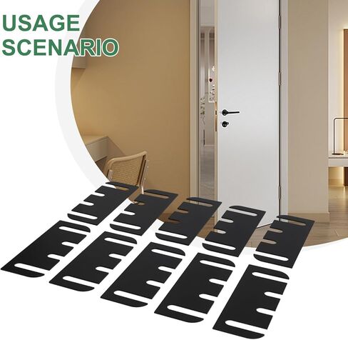 طقم إصلاح مفصلات الباب مع 10 حشوات PVC لملء الفجوات ومحاذاة المفصلات، مقاس 4 × 1.5 بوصة، متوافق مع مفصلات الأبواب القياسية مقاس 4 بوصة in Kuwait