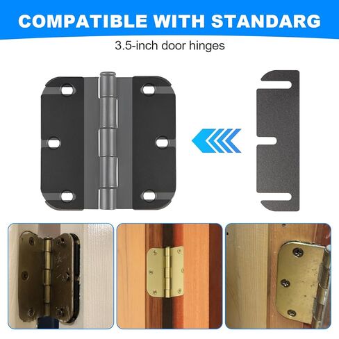 100 Pack Bulk Door Hinge Shims 3.5 Inch, 0.060 Inch Thick, Durable Plastic Spacers for Door Alignment, Fix Sticking & Sagging Doors, Trimmable Gap Filler for Air Leaks in Kuwait