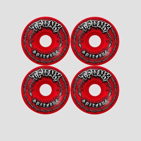 Spitfire Skateboard Wheels 57mm F4 97A T-Funk Raw Radial Full Red in Saudi Arabia