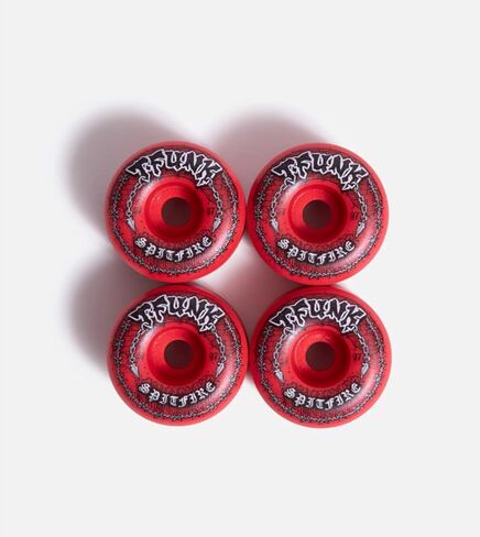 Spitfire Skateboard Wheels 57mm F4 97A T-Funk Raw Radial Full Red in Saudi Arabia