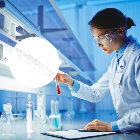 Glass Separatory Funnel 100ml with PTFE Piston Pressure Equalizing Cylindrical Liquid Separation Lab Equipment for Chemical Experiments in Saudi Arabia