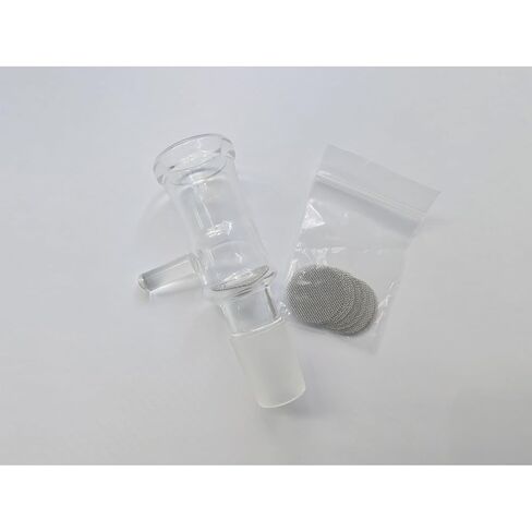 Laboratory Glass Filter Funnel with Mesh Screen, 78mm Borosilicate Glass, 18mm Joint, 10 Filter Sheets Included in Saudi Arabia
