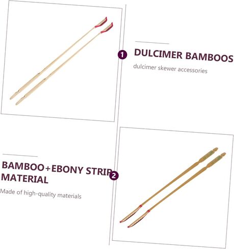 2 قطعة رأس الأبنوس Yangqin شرائط الخيزران ملحقات السنطور المرنة للآلات الموسيقية المتوافقة مع التقليدية Yangqin in Kuwait