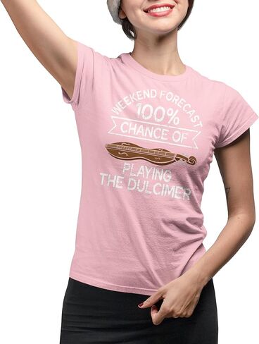 Weekend Forecast: 100% Chance of Playing The Dulcimer T-Shirt – Music Lover Gift – Dulcimer Enthusiast Tee in Saudi Arabia
