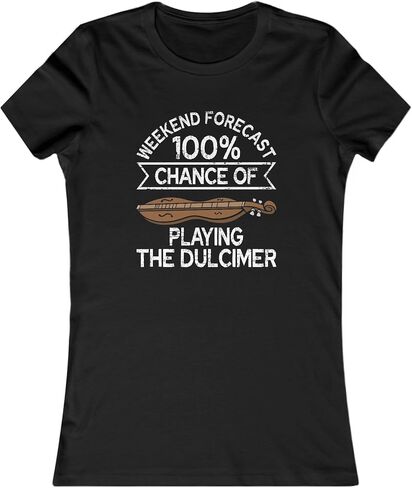 Weekend Forecast: 100% Chance of Playing The Dulcimer T-Shirt – Music Lover Gift – Dulcimer Enthusiast Tee in Saudi Arabia