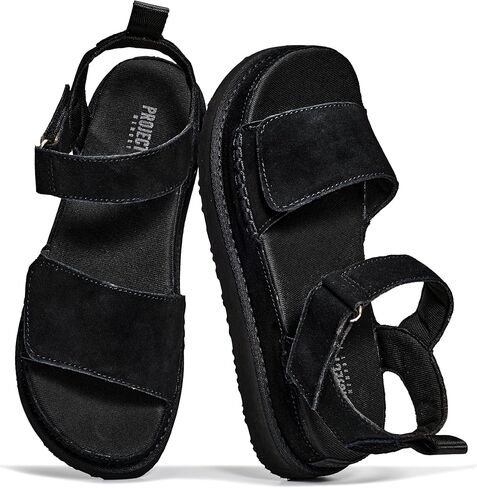 Project Cloud Leather Platform Platform Women - Memory Foam Insole Slip Sliptant Crunky Crongals مع أحزمة قابلة للتعديل - أحذية النساء الأنيقة (برونزيستار) in Kuwait