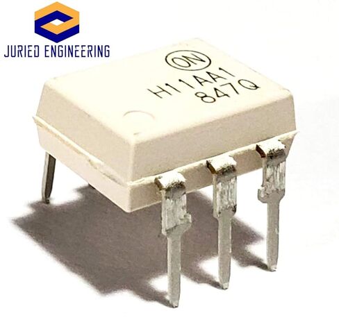 H11AA1M H11AA1 DIP-6 Through Hole AC Input Phototransistor Base DC Output Optocoupler 6-Pin Breadboard-Friendly IC (Pack of 5) in Saudi Arabia