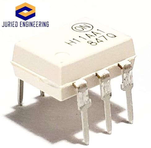H11AA1M H11AA1 DIP-6 Through Hole AC Input Phototransistor Base DC Output Optocoupler 6-Pin Breadboard-Friendly IC (Pack of 5) in Saudi Arabia