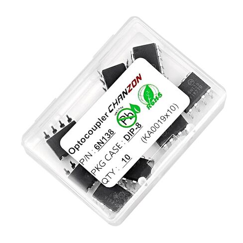 Chanzon 10pcs 6N138 Optocoupler DIP Installation DIP-8 High Speed Optocouple Compatible with 6N138M Optical Isolator in Saudi Arabia