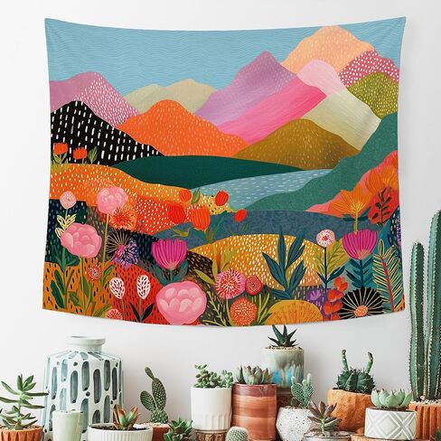 MNOSAIOO Inspirational Floral Spring Wall Tapestry Hanging for Classroom, Bloom Where You Are Planted Tapestry, Cute Nursery Colorful Tapestries Wall Decor for Bedroom Therapy Girly Room 60x50 inch in Saudi Arabia