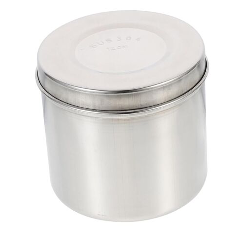 Mikinona 304 Stainless Steel Unguent Jar 8cm Thickened Iodine-Resistant Dressing Cotton Storage Container Gauze Box for Clinic and Home Use in Saudi Arabia