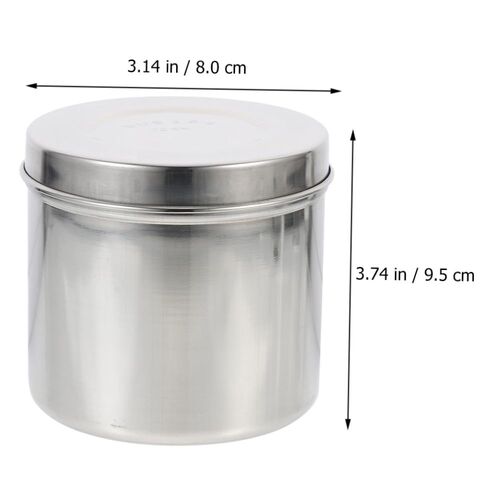 Mikinona 304 Stainless Steel Unguent Jar 8cm Thickened Iodine-Resistant Dressing Cotton Storage Container Gauze Box for Clinic and Home Use in Saudi Arabia