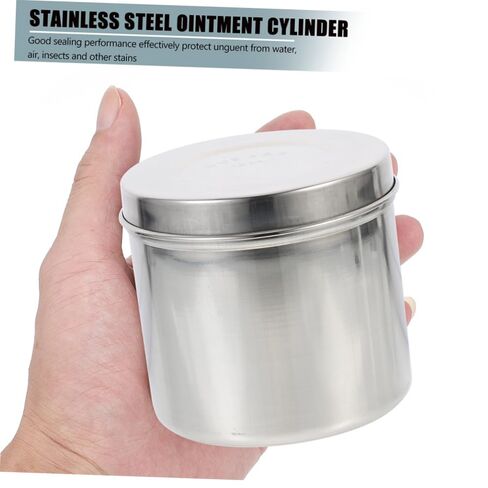 Mikinona 304 Stainless Steel Unguent Jar 8cm Thickened Iodine-Resistant Dressing Cotton Storage Container Gauze Box for Clinic and Home Use in Saudi Arabia