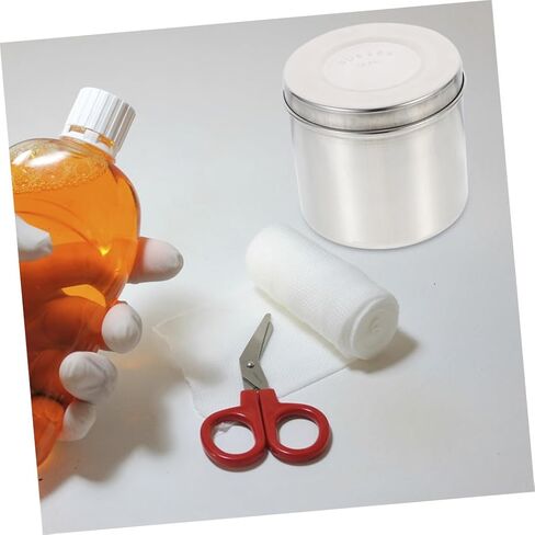 Mikinona 304 Stainless Steel Unguent Jar 8cm Thickened Iodine-Resistant Dressing Cotton Storage Container Gauze Box for Clinic and Home Use in Saudi Arabia