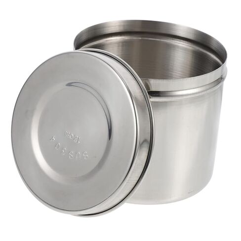 Mikinona 304 Stainless Steel Unguent Jar 8cm Thickened Iodine-Resistant Dressing Cotton Storage Container Gauze Box for Clinic and Home Use in Saudi Arabia