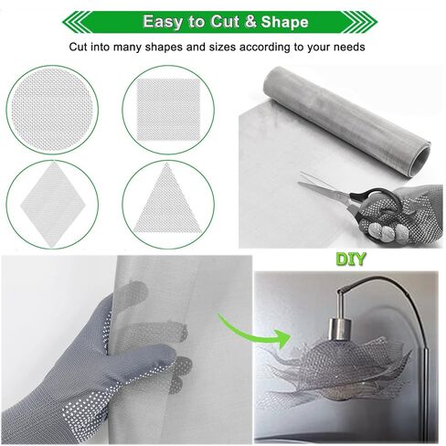 20mesh Stainless Steel Mesh Screen, 15.7"x78.7"(40x200cm) Metal Mesh Screen, 1mm Hole Woven Wire Mesh, No Rust and Easy to Cut for Air Vent, Window Screen, Cage, Filter Mesh DIY Projects in Saudi Arabia