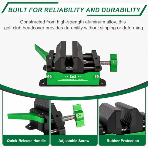 مجموعة أدوات إعادة الإمساك بنادي الجولف، مشبك ملزمة من الألومنيوم مع فك سريع، حامل مطاطي للمكاوي والسائقين، أداة إزالة مقبض عمود ورشة العمل المنزلية in Kuwait