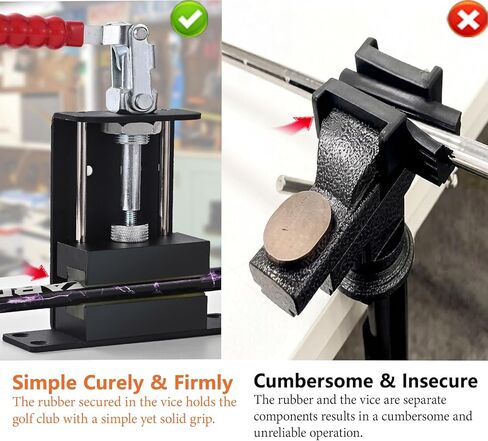 مشبك ملزمة نادي الجولف لإعادة الإمساك - ملزمة ألومنيوم شديدة التحمل مع فك غير قابل للانزلاق - يناسب جميع أعمدة الجرافيت والفولاذ in Kuwait