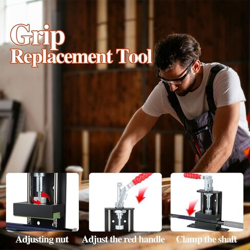 مشبك ملزمة نادي الجولف لإعادة الإمساك - ملزمة ألومنيوم شديدة التحمل مع فك غير قابل للانزلاق - يناسب جميع أعمدة الجرافيت والفولاذ in Kuwait