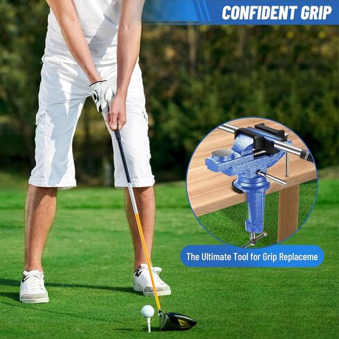 ملزمة نادي الجولف لإعادة الإمساك - مجموعة أدوات إعادة الإمساك المحمولة لنادي الجولف، طقم قبضة الجولف مع مشبك مطاطي، وأشرطة، وسكين خطاف، وقفازات وحقيبة تخزين in Kuwait