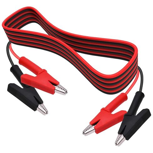 موصلات اختبار كهربائية بمشبك التمساح 14 AWG سلك توصيل بطارية السيارة بمشبك تمساح مزدوج الأطراف لسلاسل عدادات متعددة، اختبار كهربائي -2 متر/6.6 قدم in Saudi Arabia