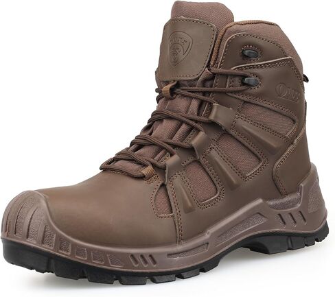OUXX Men's Composite Toe Work Boots, ASTM F2413 Safety Shoes, Metal Free, Slip-Resistant Boot(OX4603) in Kuwait