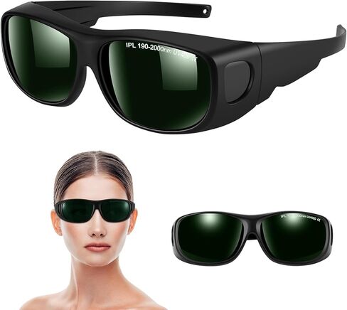 IPL Laser Safety Glasses for Hair Removal, 190–2000nm Eye Protection, OD 4+ Protective Goggles for Laser Hair Removal Devices, Lightweight Comfortable Fit in Saudi Arabia