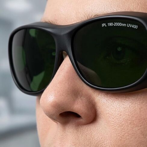 IPL Laser Safety Glasses for Hair Removal, 190–2000nm Eye Protection, OD 4+ Protective Goggles for Laser Hair Removal Devices, Lightweight Comfortable Fit in Saudi Arabia