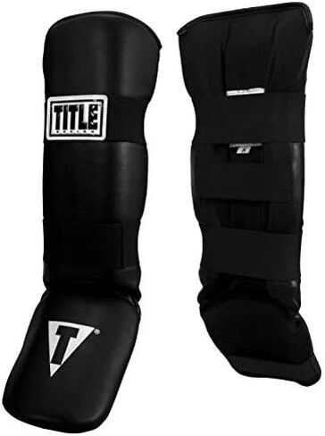 TITLE Boxing Vinyl Shin & Instep Guards 2.0 - Muay Thai, MMA, Kickboxing, Martial Arts Shin Pads in Saudi Arabia