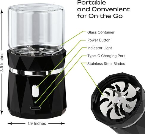 مطحنة حبوب الدواء الكهربائية - مطحنة أوتوماتيكية لمسحوق ناعم لطحن حبوب متعددة، أدوية صغيرة وكبيرة لكبار السن والحيوانات الأليفة - كسارة لاسلكية محمولة in Kuwait