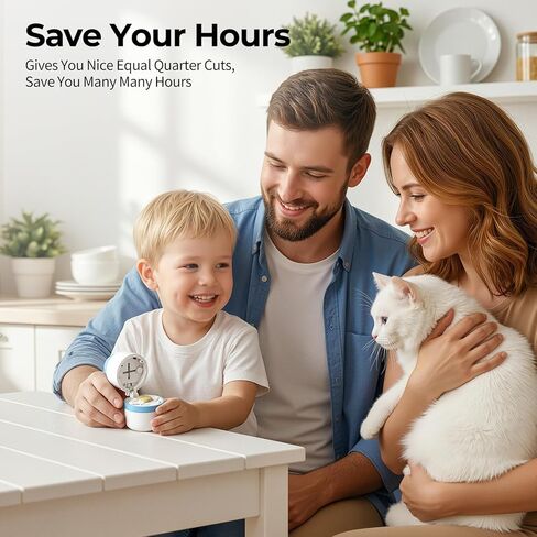 Daviky Pill Cutter Splitter for Small and Tiny Pills, Dual Safety Blades, Adjustable Pill Cutters for Small or Large Pills, Precise 1/4, 1/2 Tablet Cutter, Built-in Storage, Portable & Senior-Friendly in Kuwait