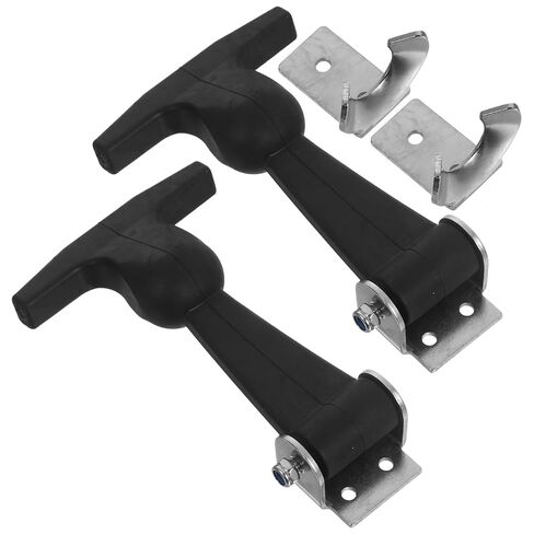 2pcs Adjustable Stainless Steel T-Handle Hasp Latches with Integrated Lock for Engine Hood Toolbox Cabinet Fastener Suitable for Automotive and Industrial Equipment in Saudi Arabia