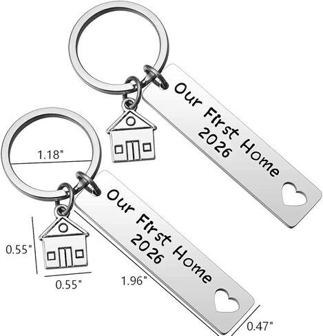 Our First Home Keychains 2022 Housewarming Gift New Home Gift House Keyrings in Kuwait