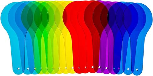 18 Pcs Color Paddles - Engaging Color Mixing Toy for Kids, Introduce The Color Wheel to Preschoolers in Kuwait