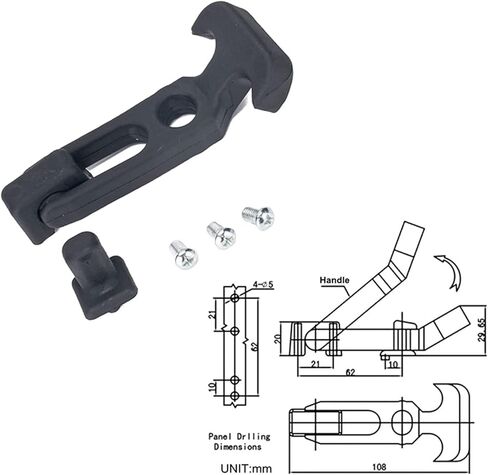 Elastic Shock Absorption Buckle T-Handle Hasp Draw for Latch with Brackets Rubber Hood Catch for Tool Box Vehicle Engine Flexible Latches T-Handle Latches with Brackets for Tool Box Vehicle Engine in Kuwait