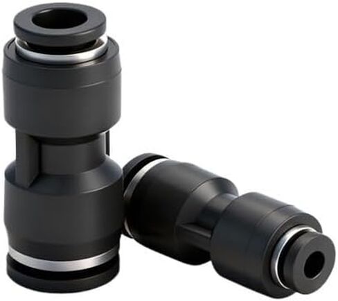 2 قطعة أنبوب هواء هوائي أسود مستقيم من خلال التوصيل السريع Pu4/6/8/12/14/16Mmpg قطر متغير مستقيم من خلال خرطوم مشترك سريع (PU8) in Kuwait