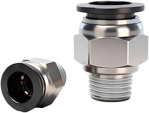 3 قطعة نهاية الأوسط الأسود النحاس خرطوم أنابيب الهواء موصل سريع هوائي PC8-02 موصل هوائي مستقيم موصل قابس سريع 6 مللي متر (BlackPC8-02) in Kuwait