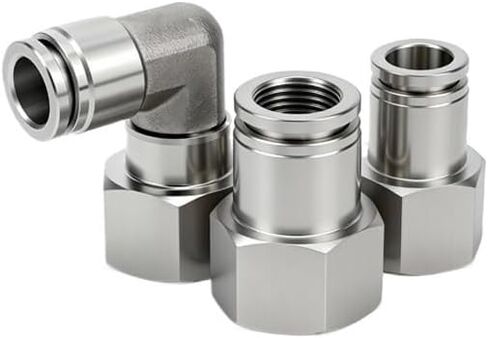 1 قطعة 304 الفولاذ المقاوم للصدأ Pcf موصل سريع هوائي مضخة هواء ملولبة Plf أنابيب هواء موصل سريع ضاغط هواء مقاوم لدرجة الحرارة العالية (Stainlesssteelpcf16-03) in Kuwait